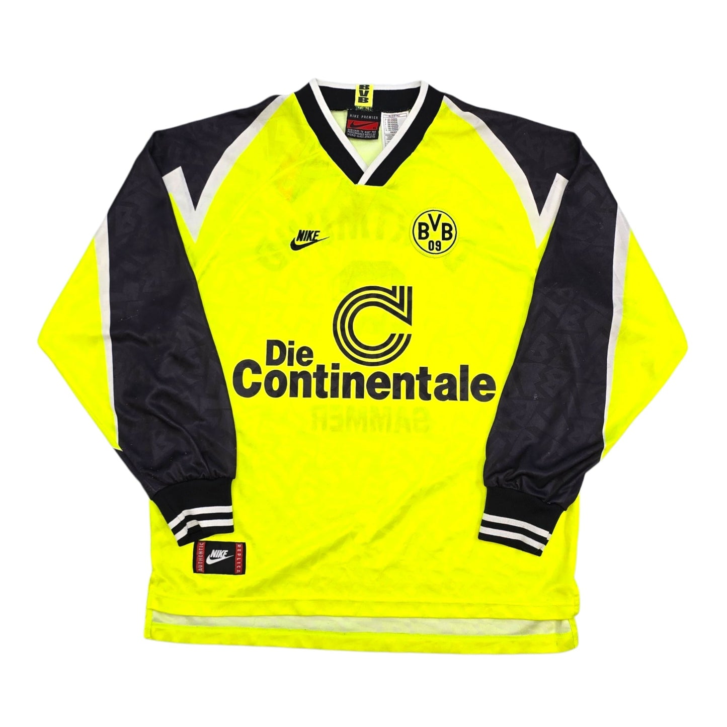 1995/96 Dortmund Home Football Shirt (XL) Nike #6 Sammer