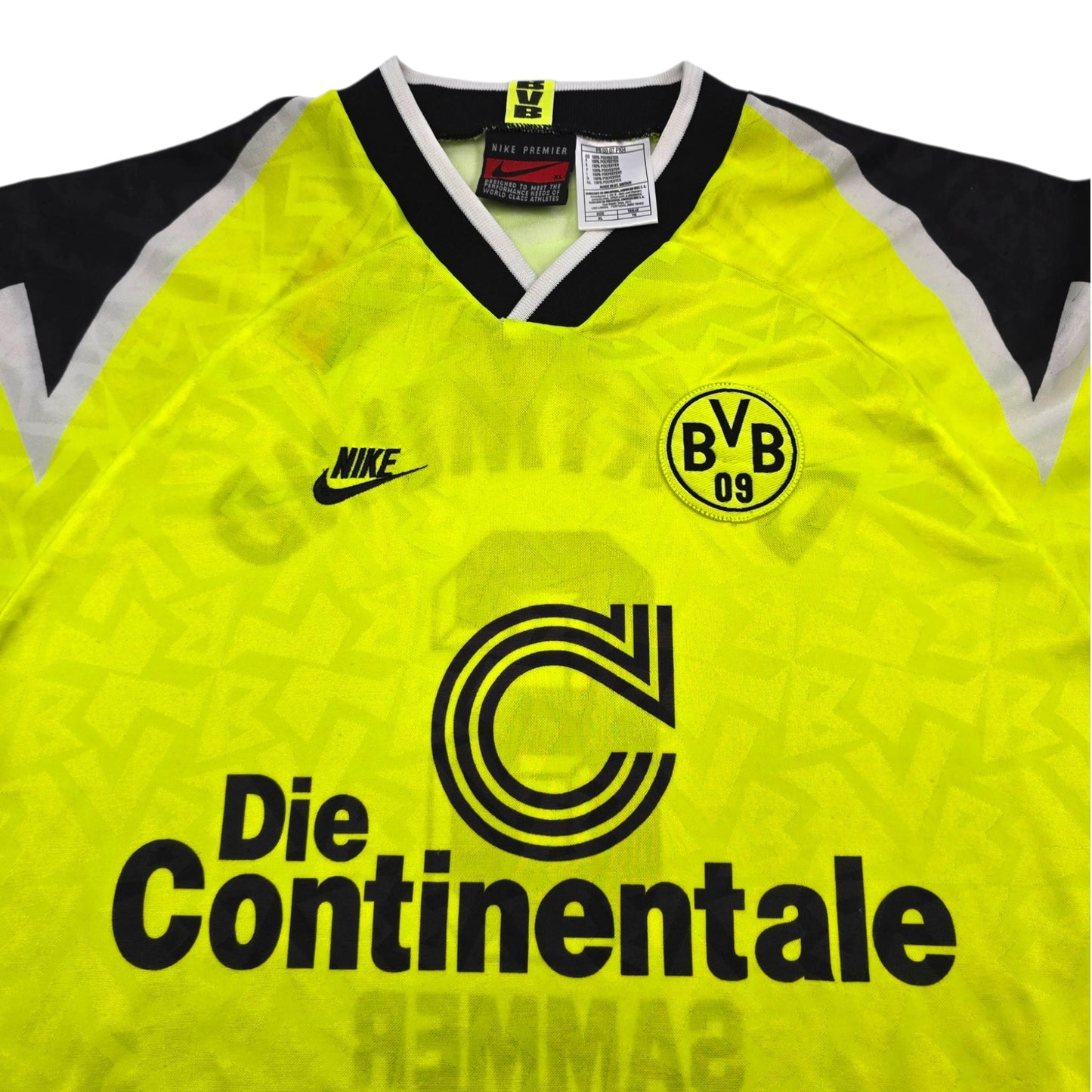 1995/96 Dortmund Home Football Shirt (XL) Nike #6 Sammer