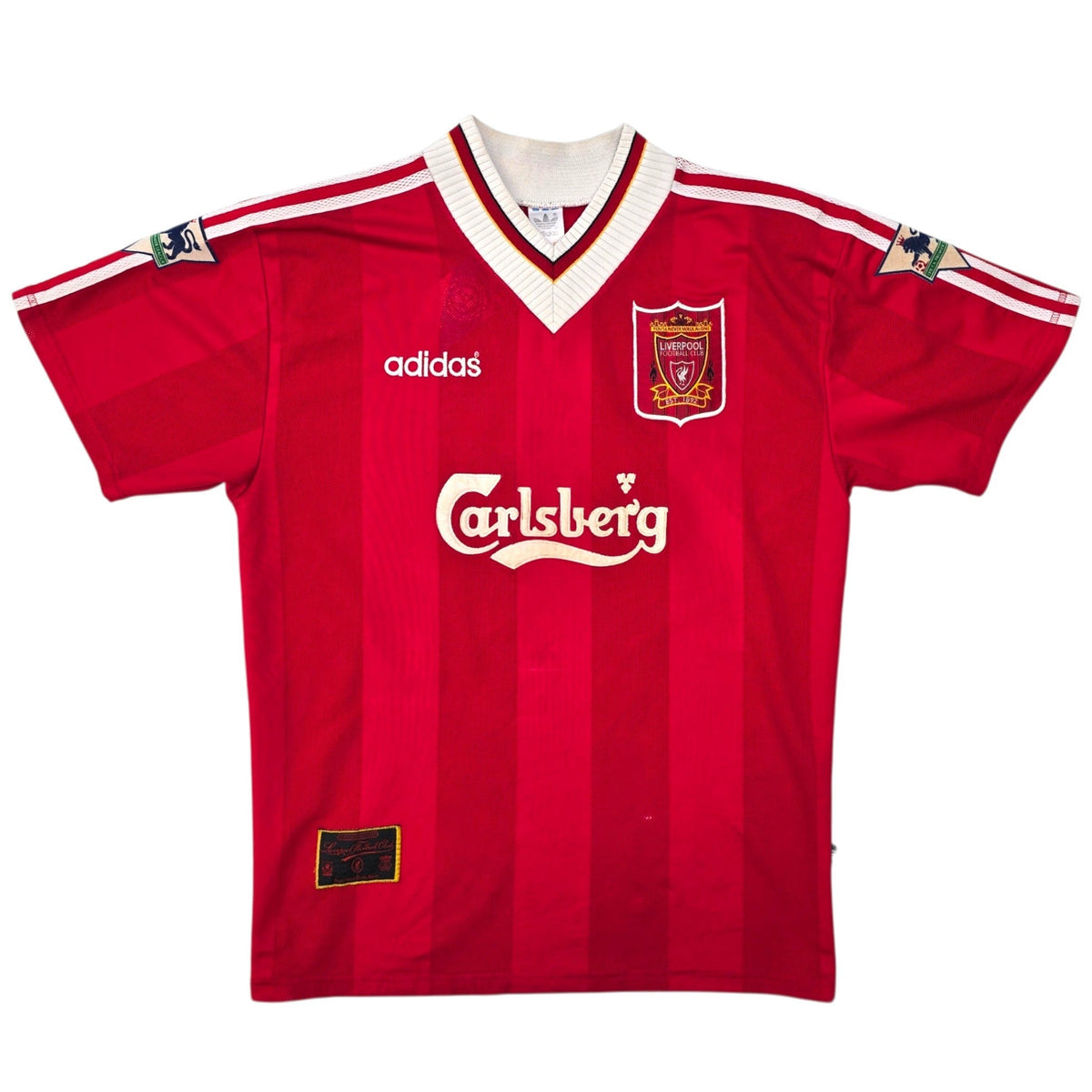 1995/96 Liverpool Home Football Shirt (L) Adidas #25 Ruddock