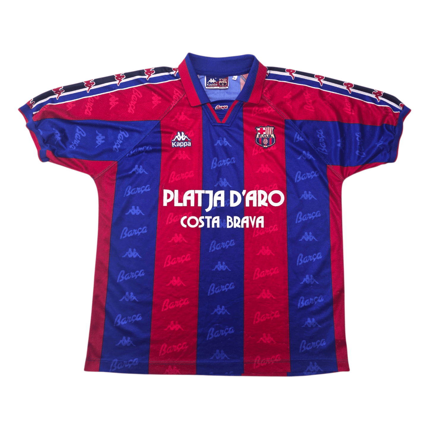 1995/97 Barcelona Home Football Shirt (XL) Kappa #11 (Hagi)