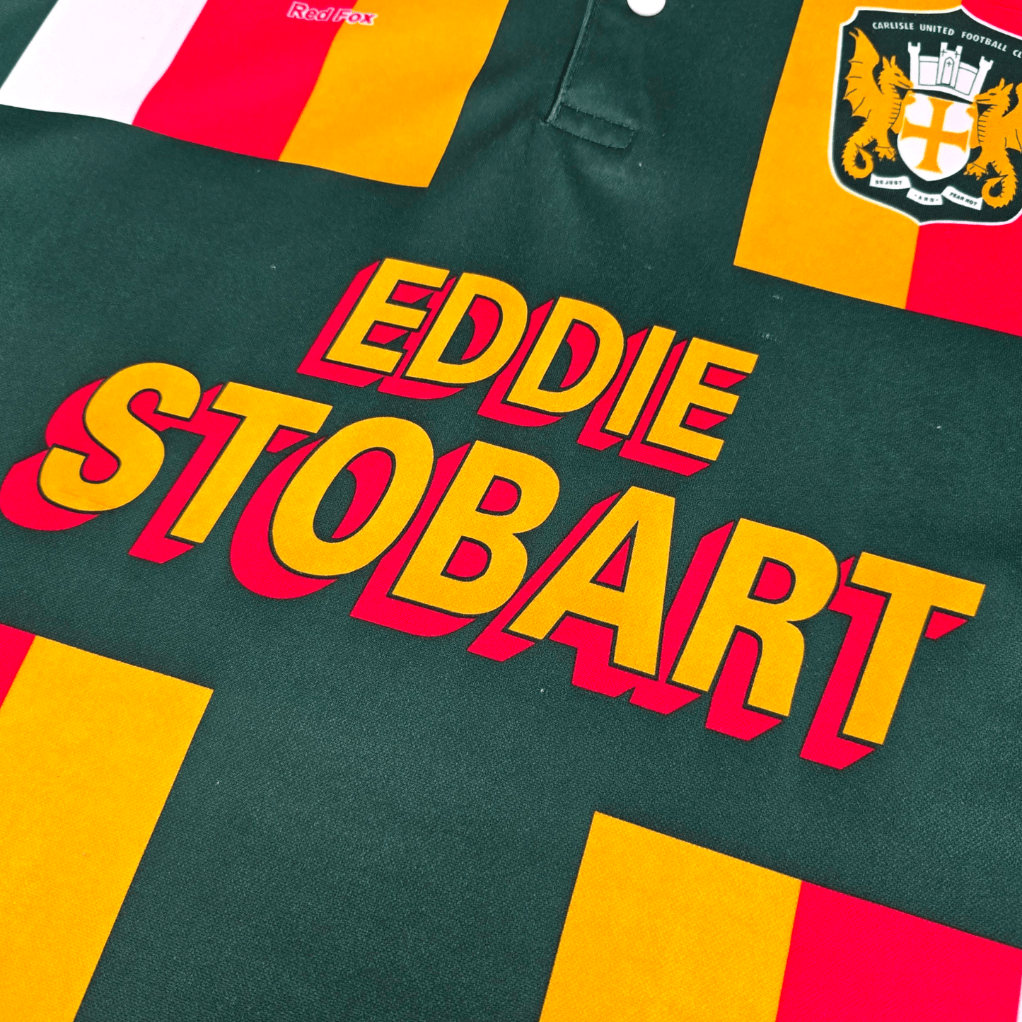 1995/97 Carlisle United Away Football Shirt (L) Red Fox