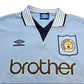 1995/97 Manchester City Home Football Shirt (M) Umbro