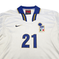 1996/97 Italy Away Football Shirt (M) Nike #21 Zola