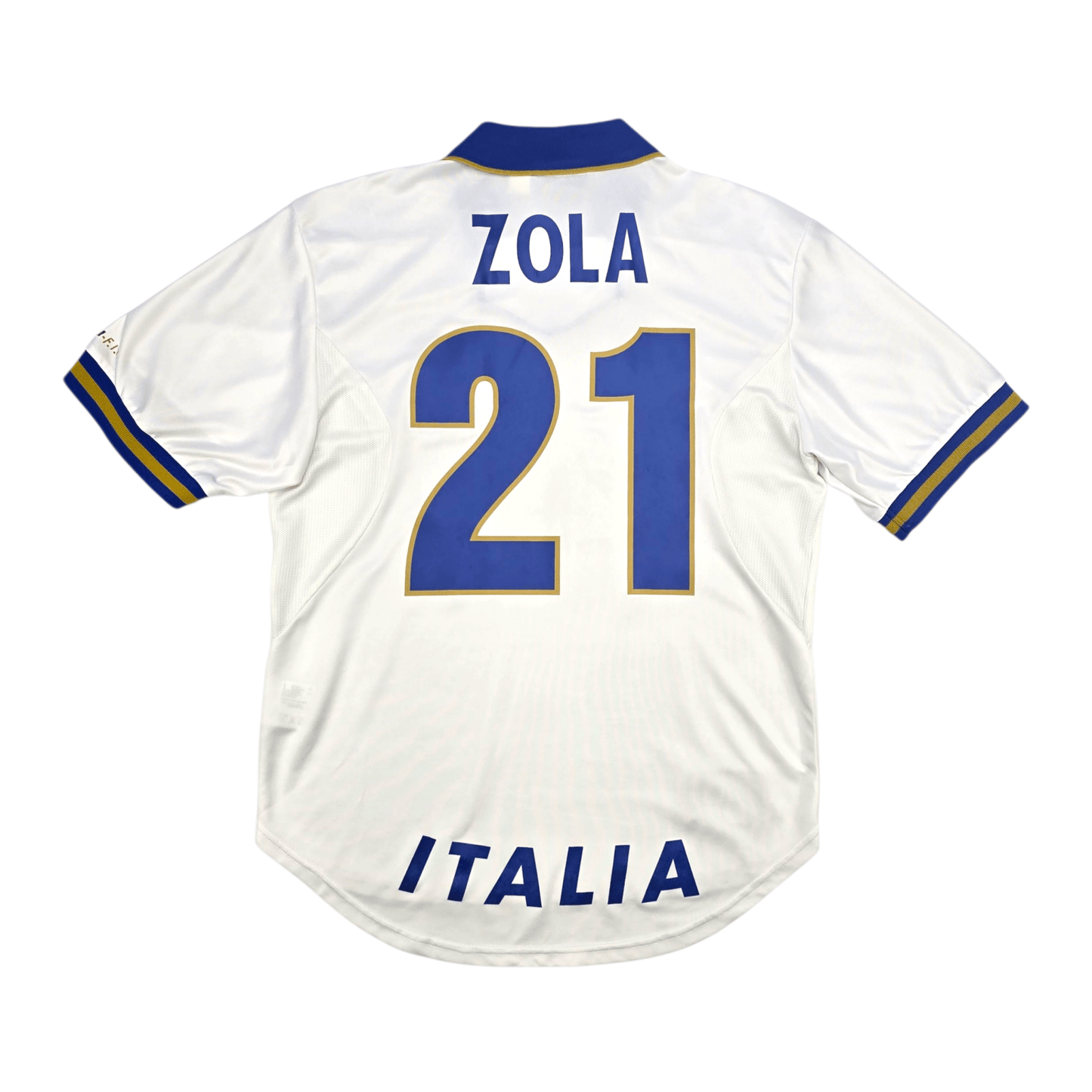 1996/97 Italy Away Football Shirt (M) Nike #21 Zola