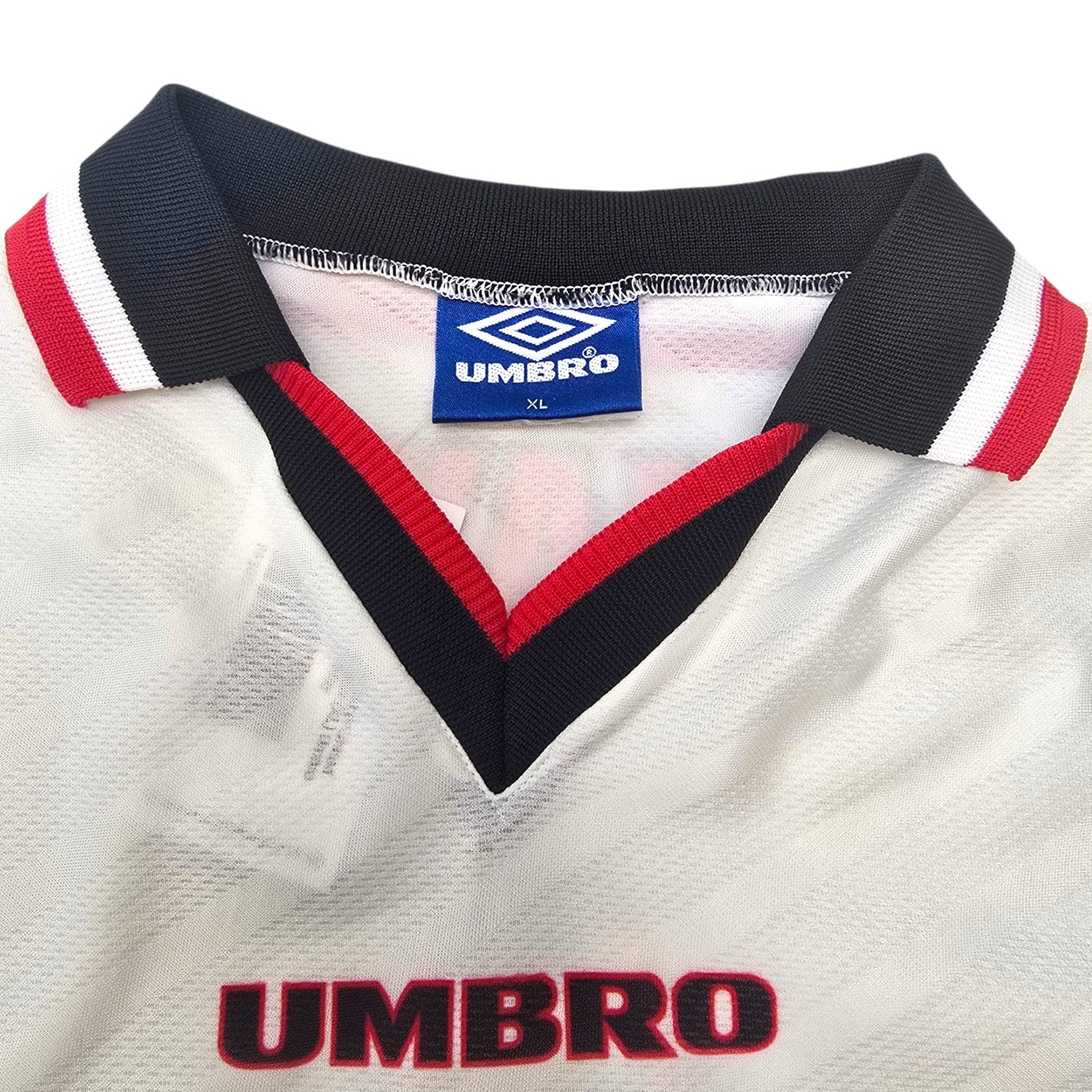 1996/97 Manchester United Away Football Shirt (XL) Umbro #4 May