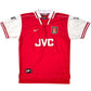 1996/98 Arsenal Home Football Shirt (M) Nike #10 Bergkamp