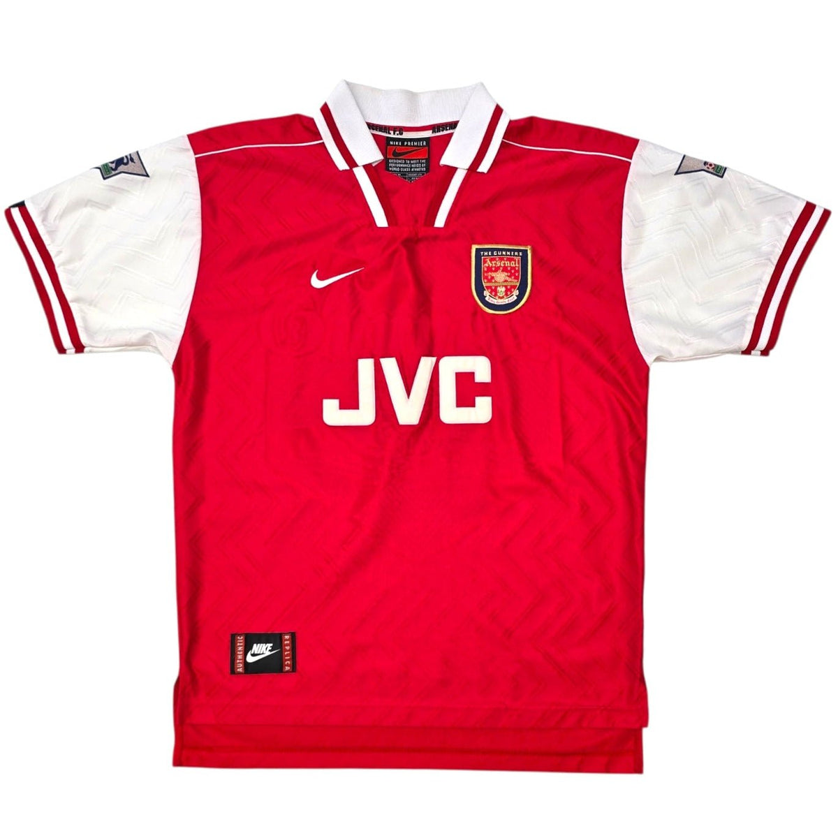 1996/98 Arsenal Home Football Shirt (M) Nike #10 Bergkamp