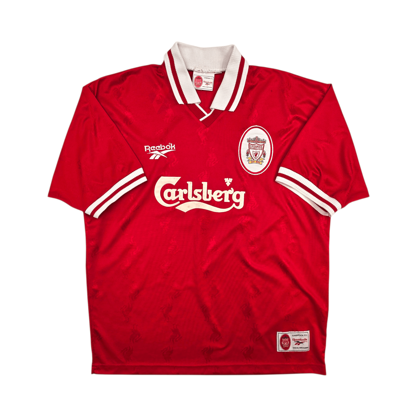 1996/98 Liverpool Home Football Shirt (L) Reebok #9 Fowler