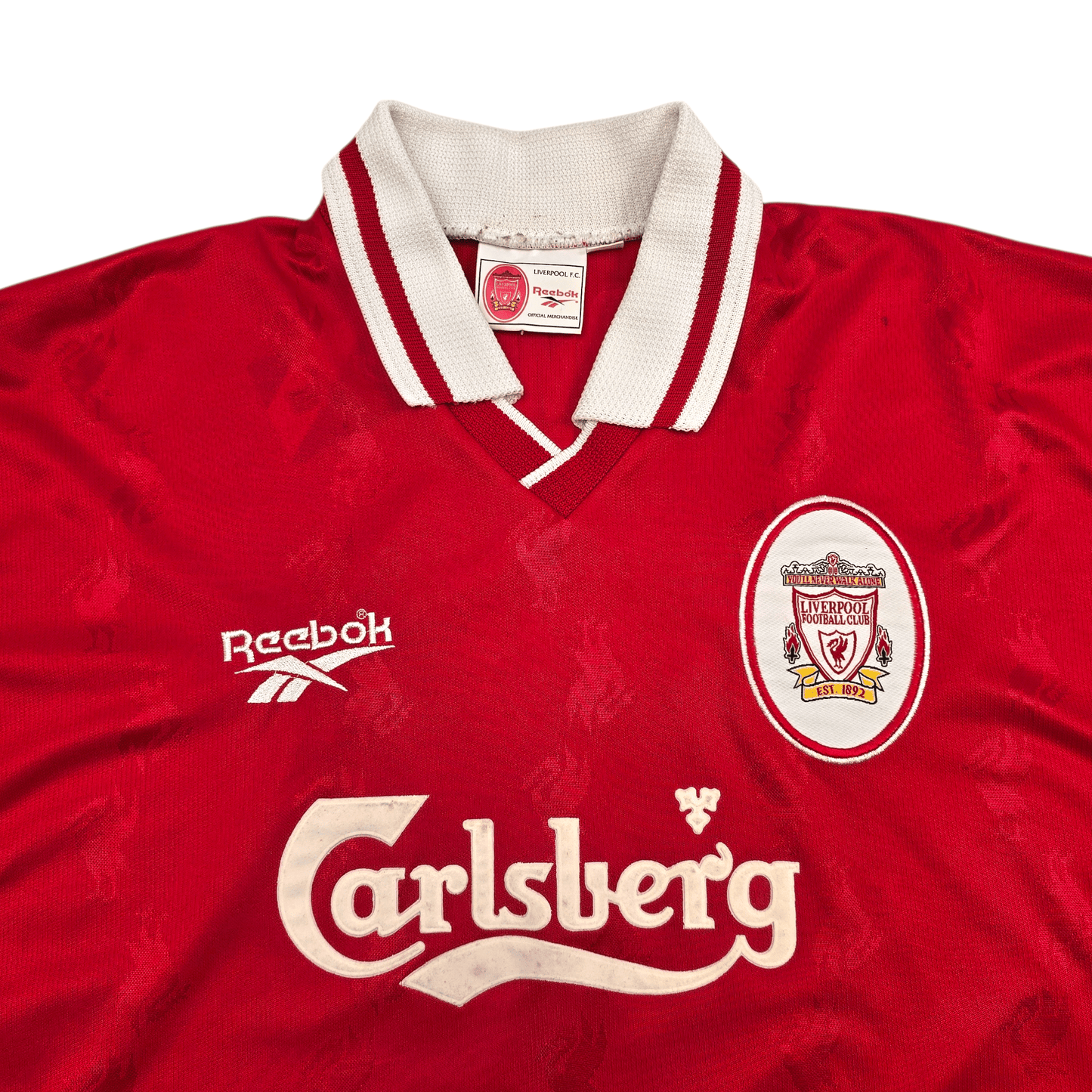 1996/98 Liverpool Home Football Shirt (L) Reebok #9 Fowler