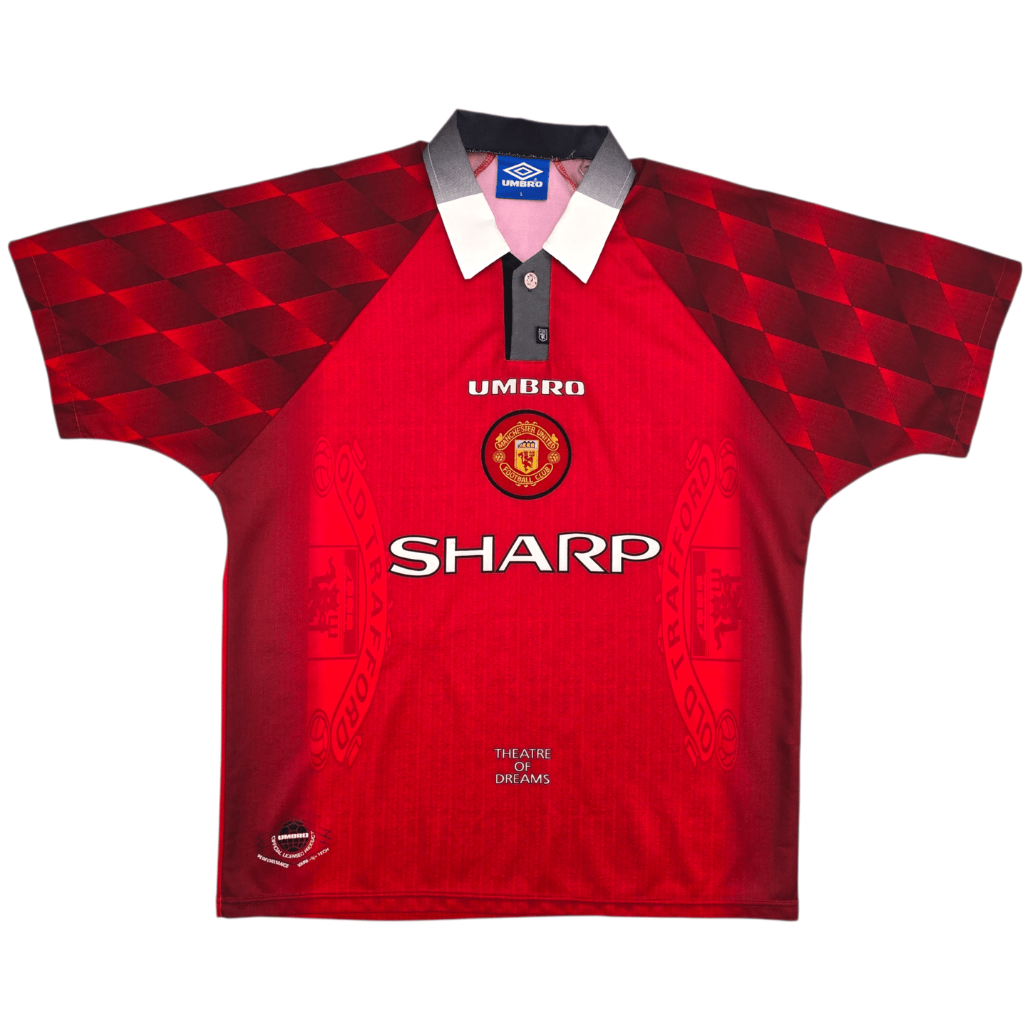 1996/98 Manchester United Home Football Shirt (L) Umbro