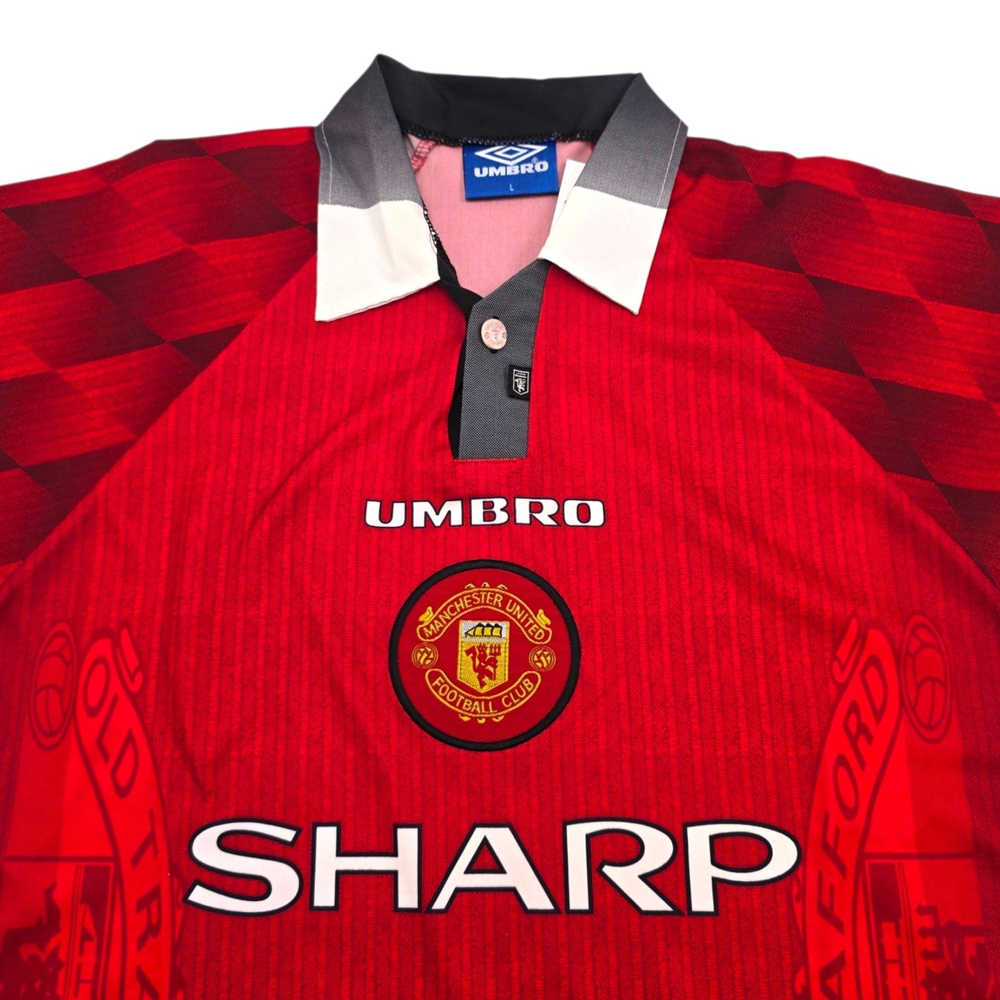 1996/98 Manchester United Home Football Shirt (L) Umbro