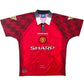 1996/98 Manchester United Home Football Shirt (M) Umbro #15 Poborsky