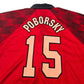 1996/98 Manchester United Home Football Shirt (M) Umbro #15 Poborsky