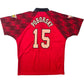 1996/98 Manchester United Home Football Shirt (M) Umbro #15 Poborsky