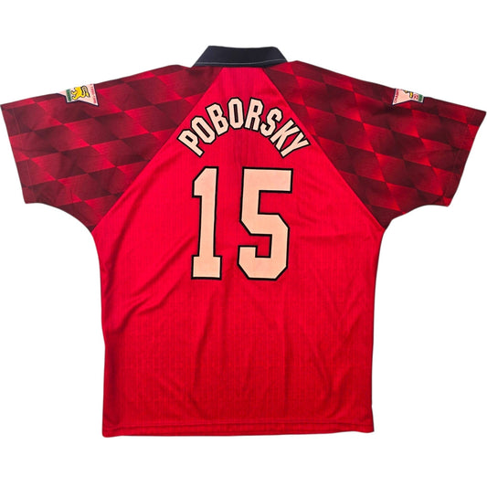 1996/98 Manchester United Home Football Shirt (M) Umbro #15 Poborsky