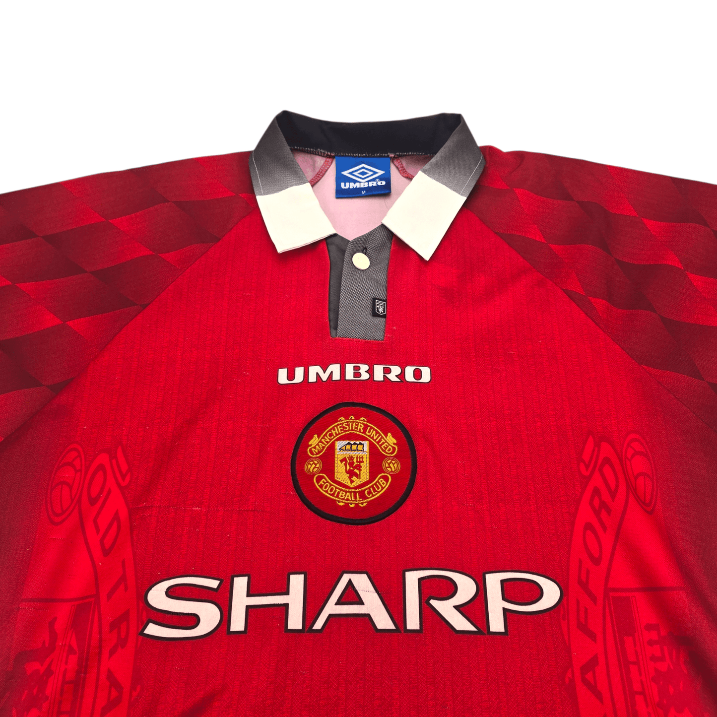 1996/98 Manchester United Home Football Shirt (M) Umbro