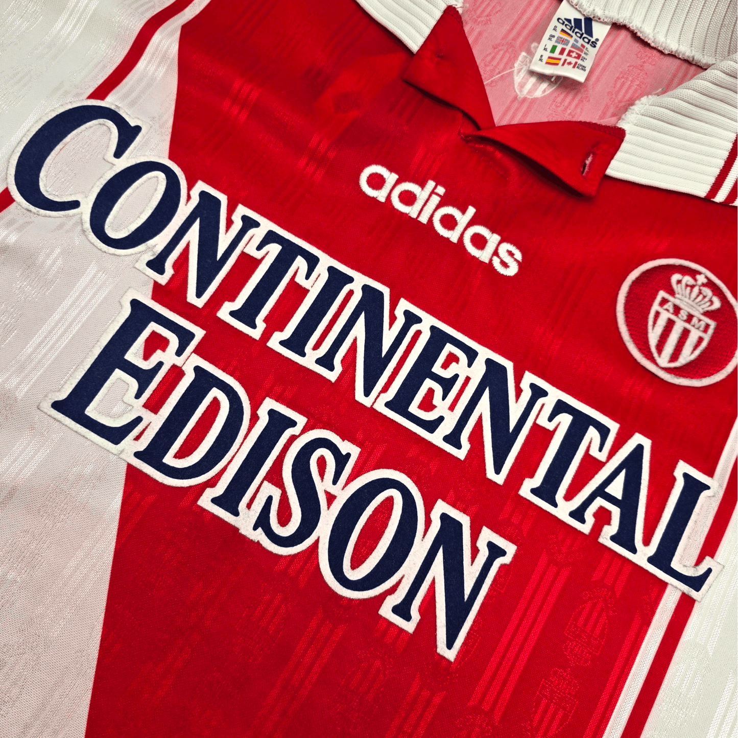1996/98 Monaco Home Football Shirt (XL) Adidas