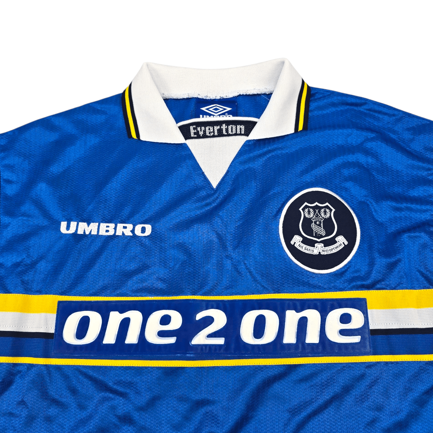 1997/98 Everton Home Football Shirt (M) Umbro #28 Bilic