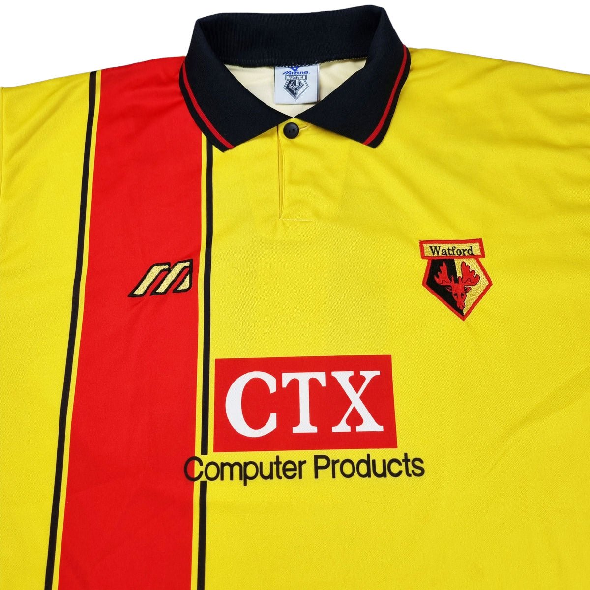1997/98 Watford Home Football Shirt (L) Mizuno #11 Rosenthal