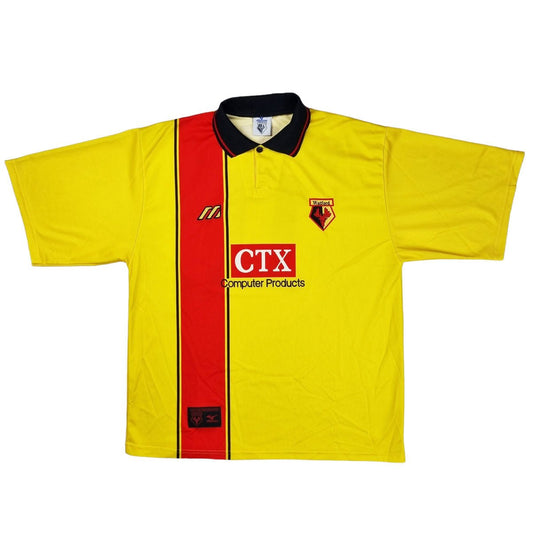 1997/98 Watford Home Football Shirt (L) Mizuno #11 Rosenthal