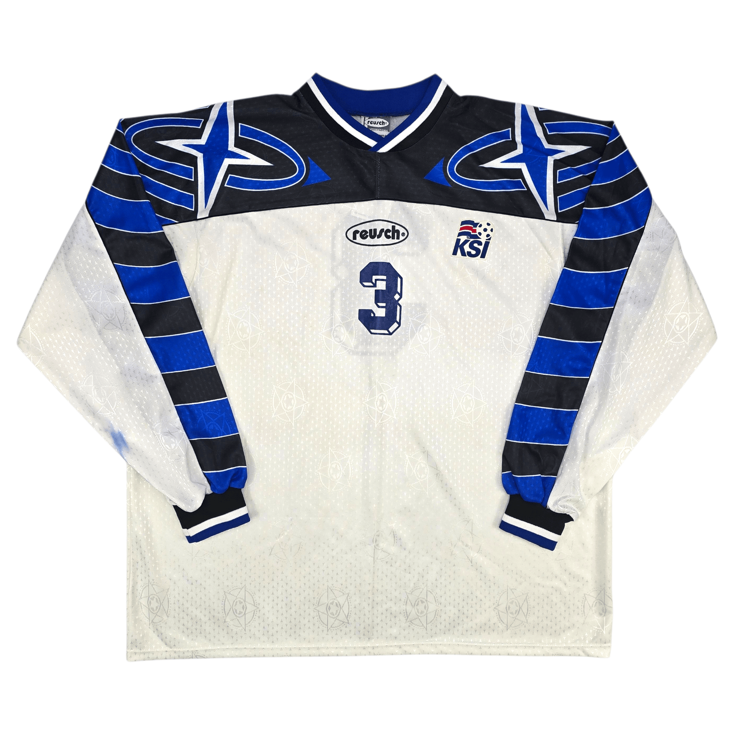 1997/99 Iceland Away Football Shirt (2XL) Reusch #3 (Match Issue)