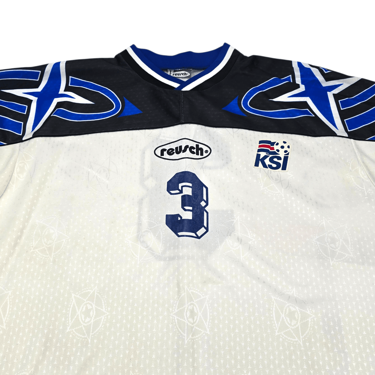 1997/99 Iceland Away Football Shirt (2XL) Reusch #3 (Match Issue)