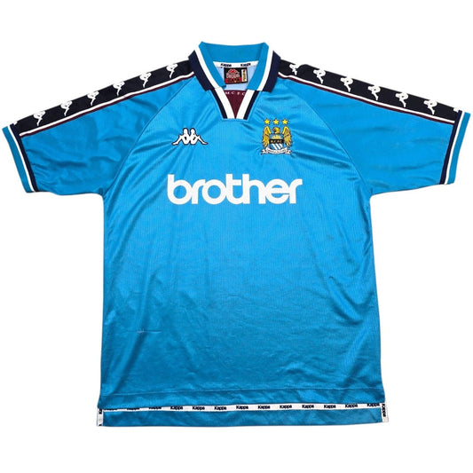 1997/99 Manchester City Home Football Shirt (L) Kappa