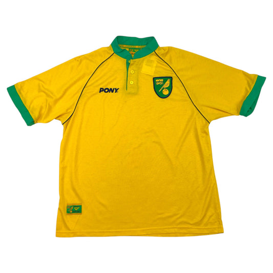 1997/99 Norwich City Home Football Shirt (XL) PONY (Sponsorless Version)