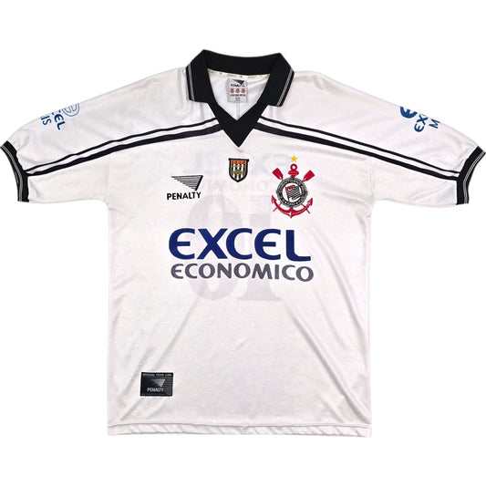 1998 Corinthians Home Football Shirt (XL) Penalty #10 (Marcelinho Carioca)