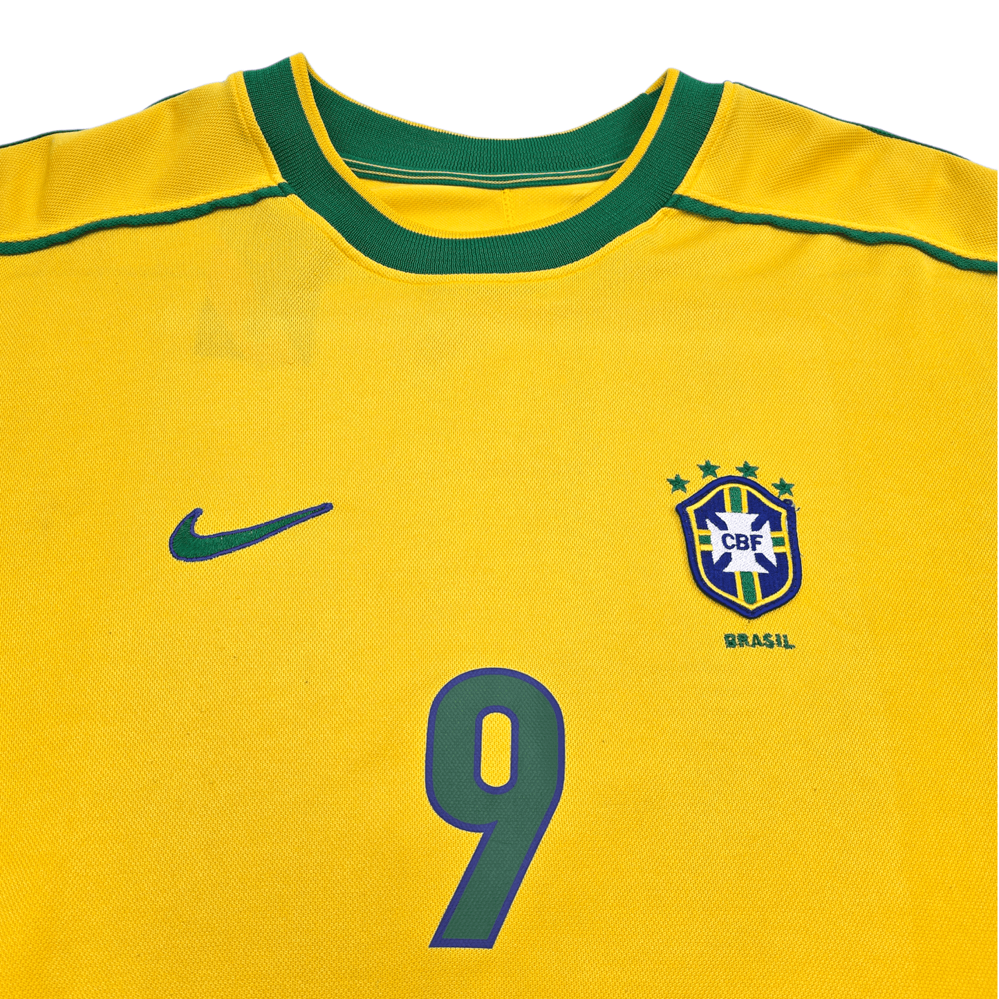 1998/00 Brazil Home Football Shirt (2XL) Nike #9 Ronaldo