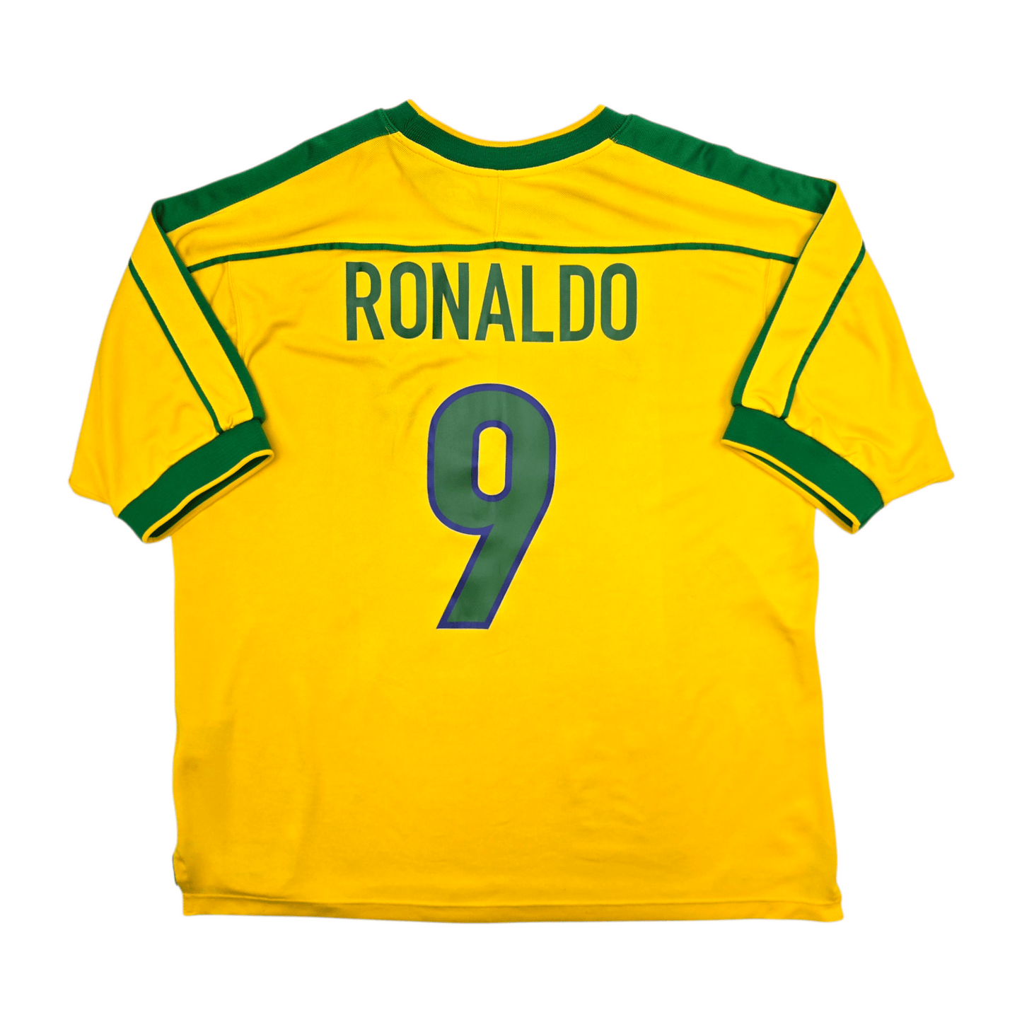 1998/00 Brazil Home Football Shirt (2XL) Nike #9 Ronaldo