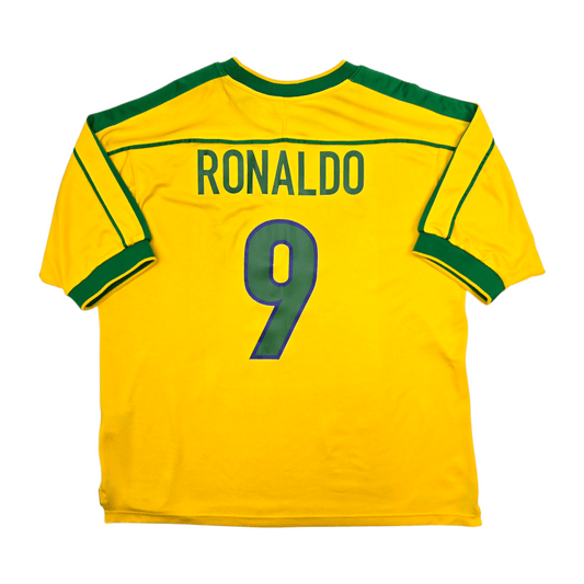 1998/00 Brazil Home Football Shirt (2XL) Nike #9 Ronaldo