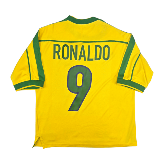 1998/00 Brazil Home Football Shirt (S) Nike #9 Ronaldo