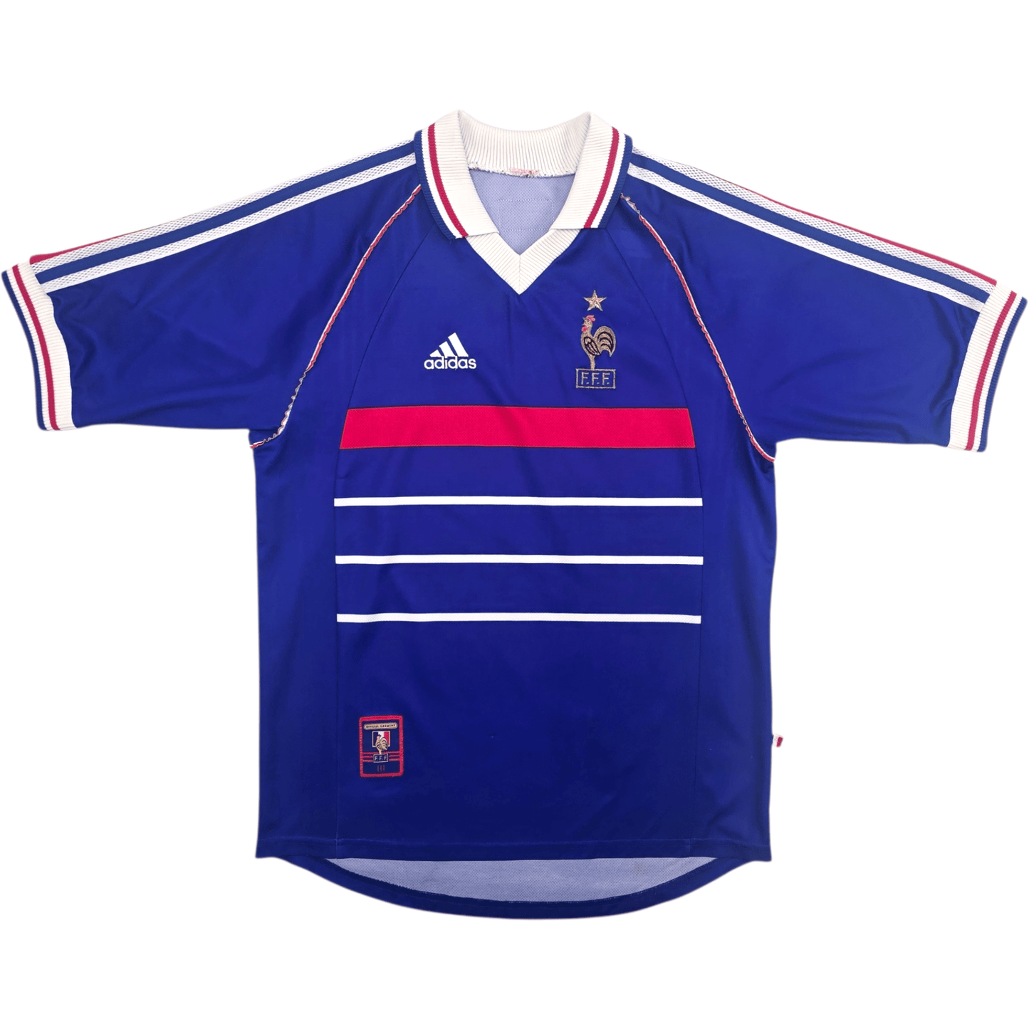1998/00 France Home Football Shirt (M) Adidas