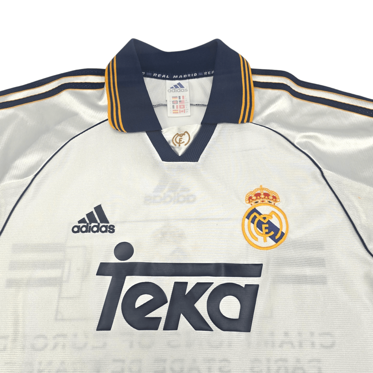 1998/00 Real Madrid Home Football Shirt (S) Adidas (Champions of Europe 2000)