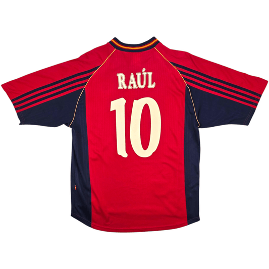 1998/00 Spain Home Football Shirt (L) Adidas #10 Raul