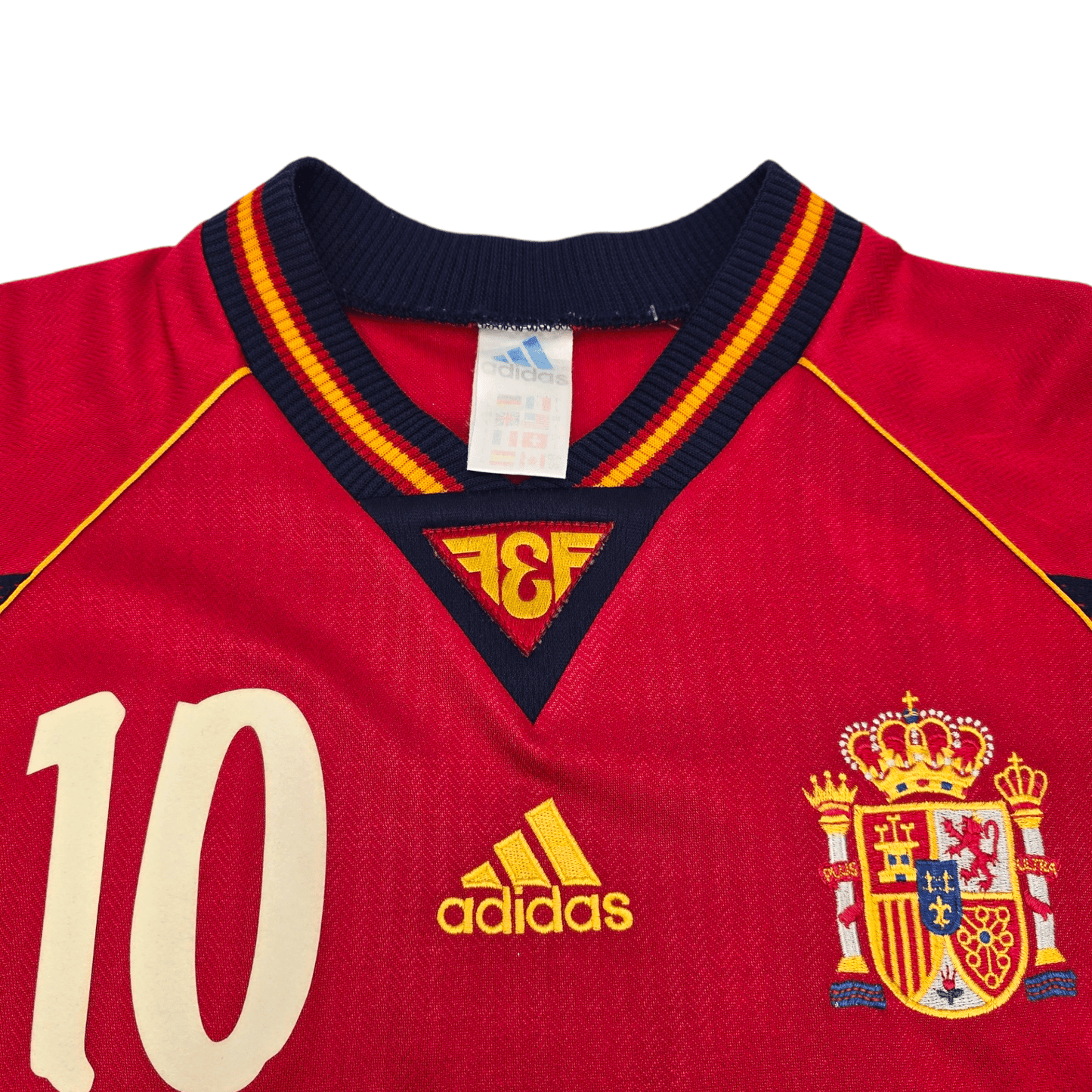 1998/00 Spain Home Football Shirt (L) Adidas #10 Raul