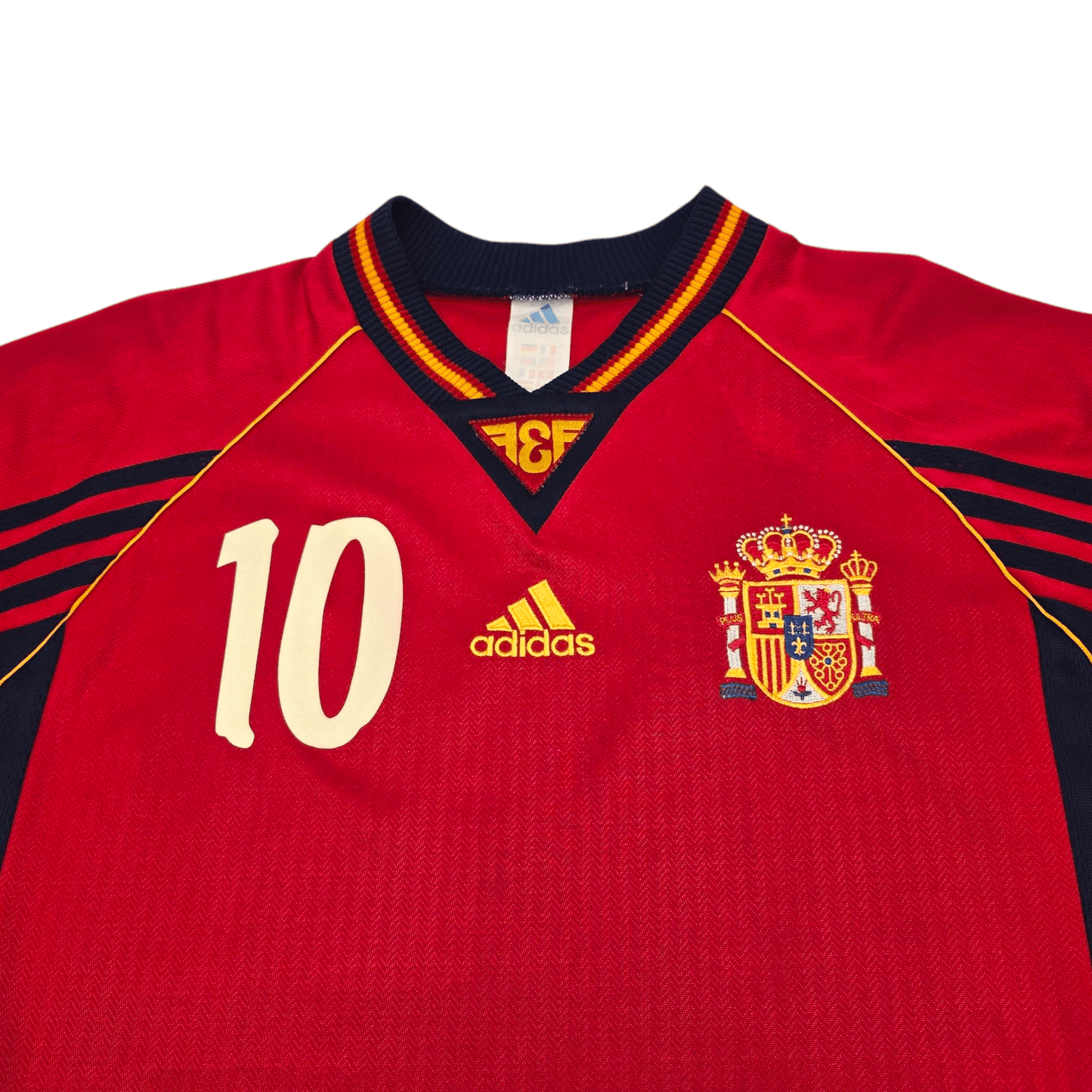 1998/00 Spain Home Football Shirt (L) Adidas #10 Raul