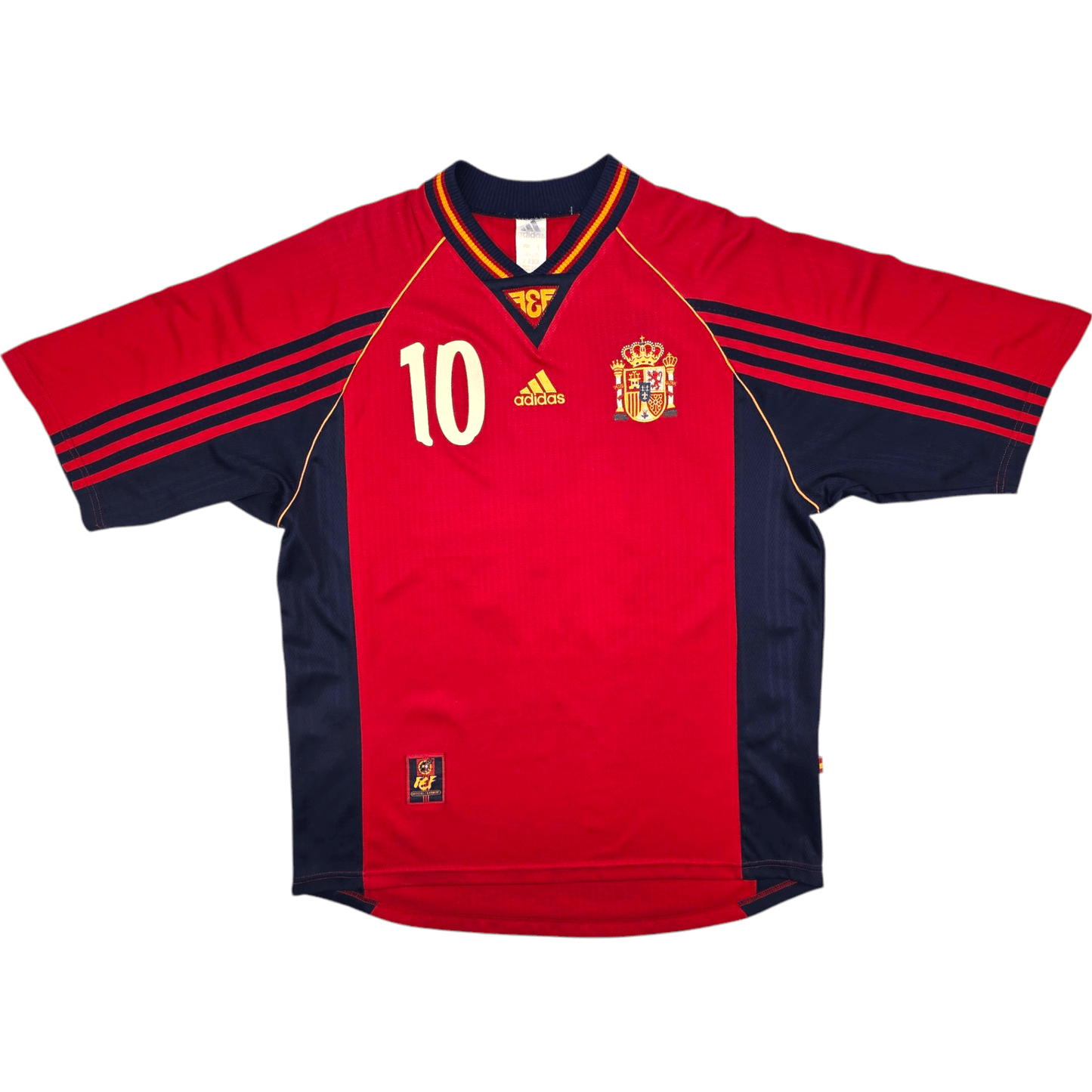 1998/00 Spain Home Football Shirt (L) Adidas #10 Raul