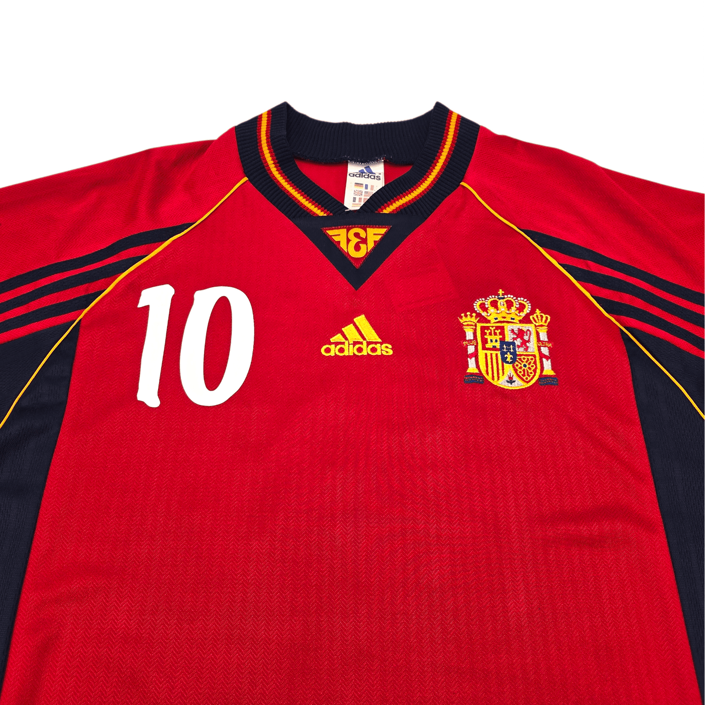 1998/00 Spain Home Football Shirt (L) Adidas #10 Raul