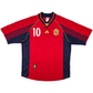 1998/00 Spain Home Football Shirt (L) Adidas #10 Raul