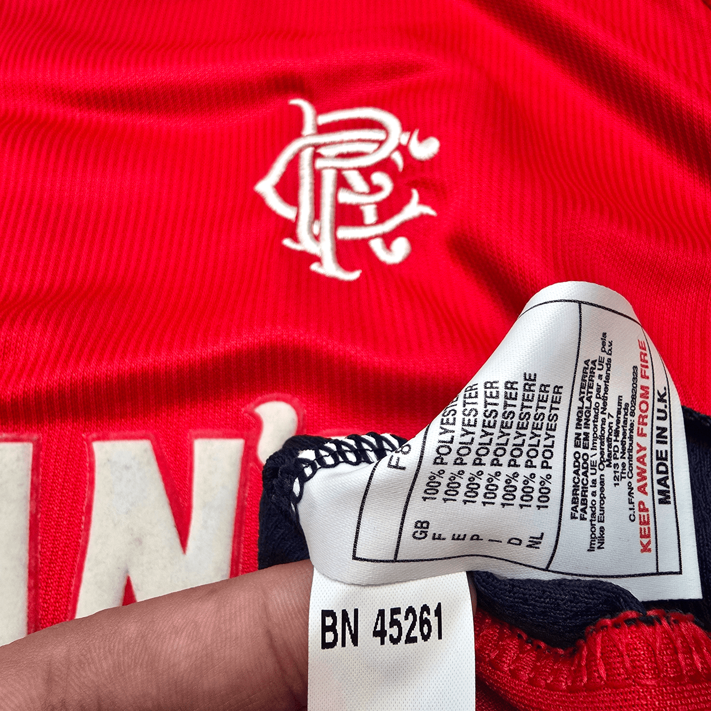 1998/99 Glasgow Rangers Away Football Shirt (2XL) Nike #11 Albertz