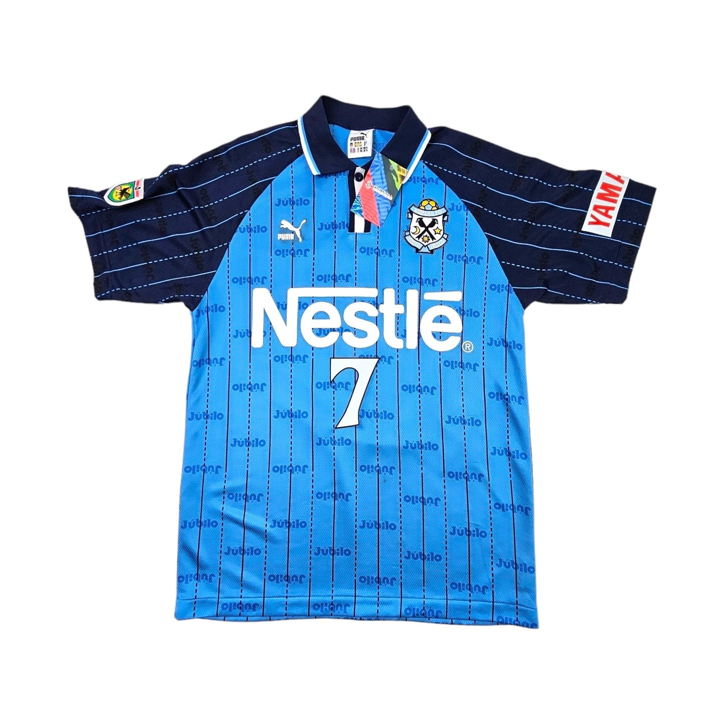 1998/99 Jubilo Iwata Home Football Shirt (M) Puma #7 Nanami