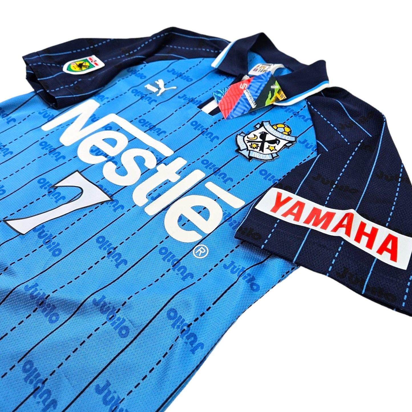 1998/99 Jubilo Iwata Home Football Shirt (M) Puma #7 Nanami