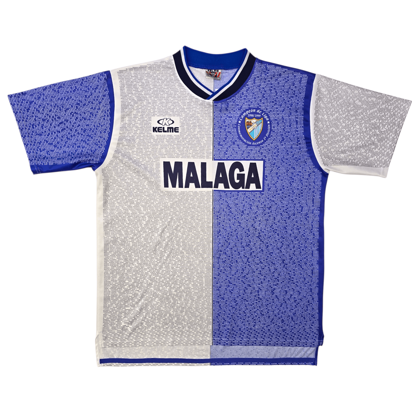 1998/99 Malaga Home Football Shirt (L) Kelme (Special Edition)