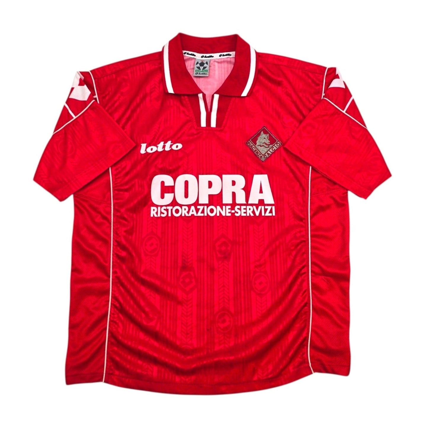 1998/99 Piacenza Home Football Shirt (M) Lotto #10 Stroppa