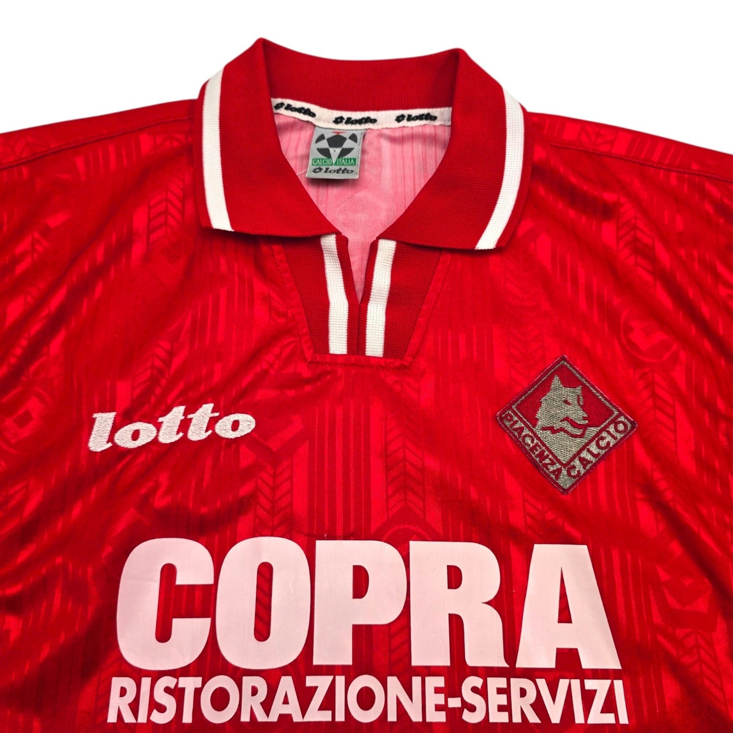 1998/99 Piacenza Home Football Shirt (M) Lotto #10 Stroppa