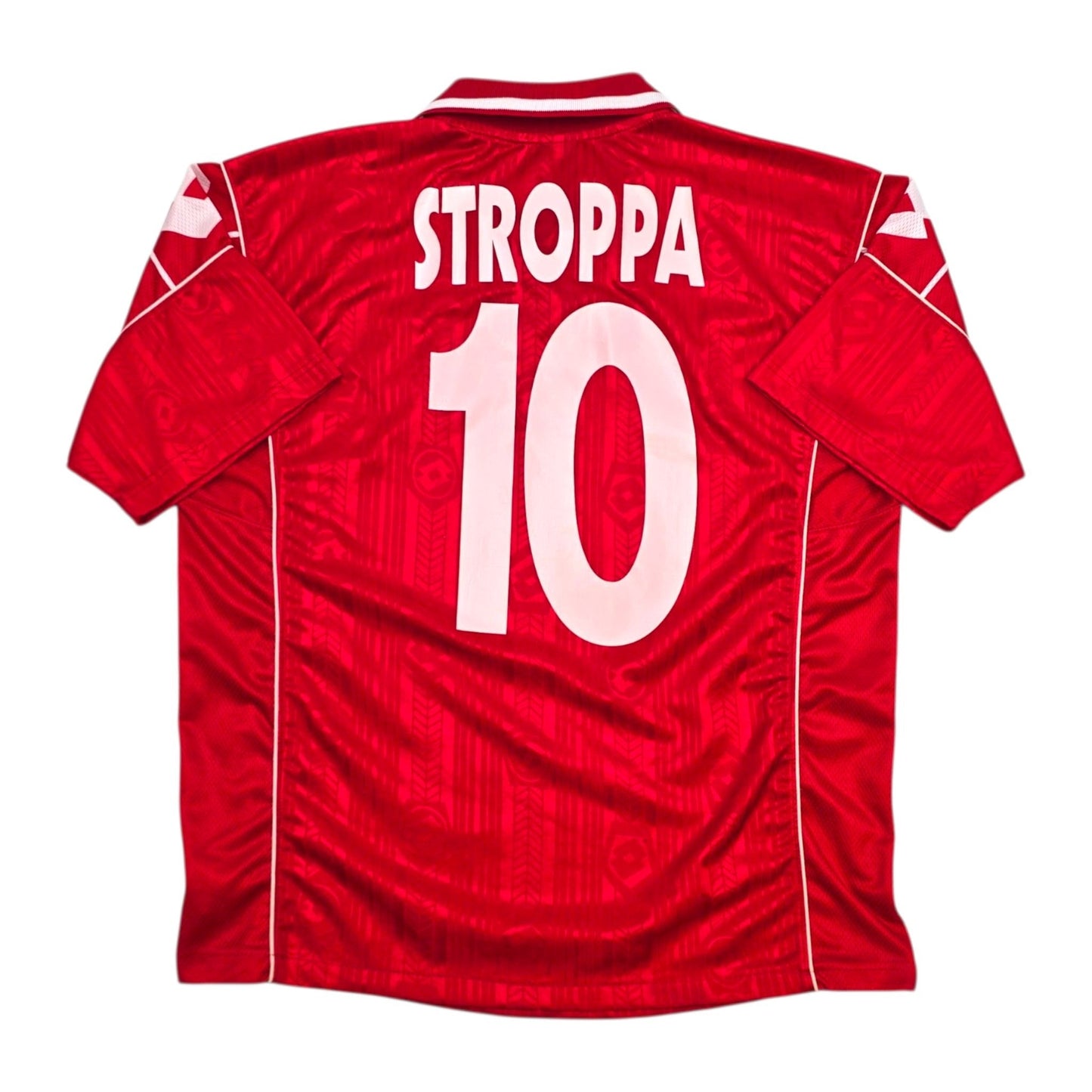 1998/99 Piacenza Home Football Shirt (M) Lotto #10 Stroppa