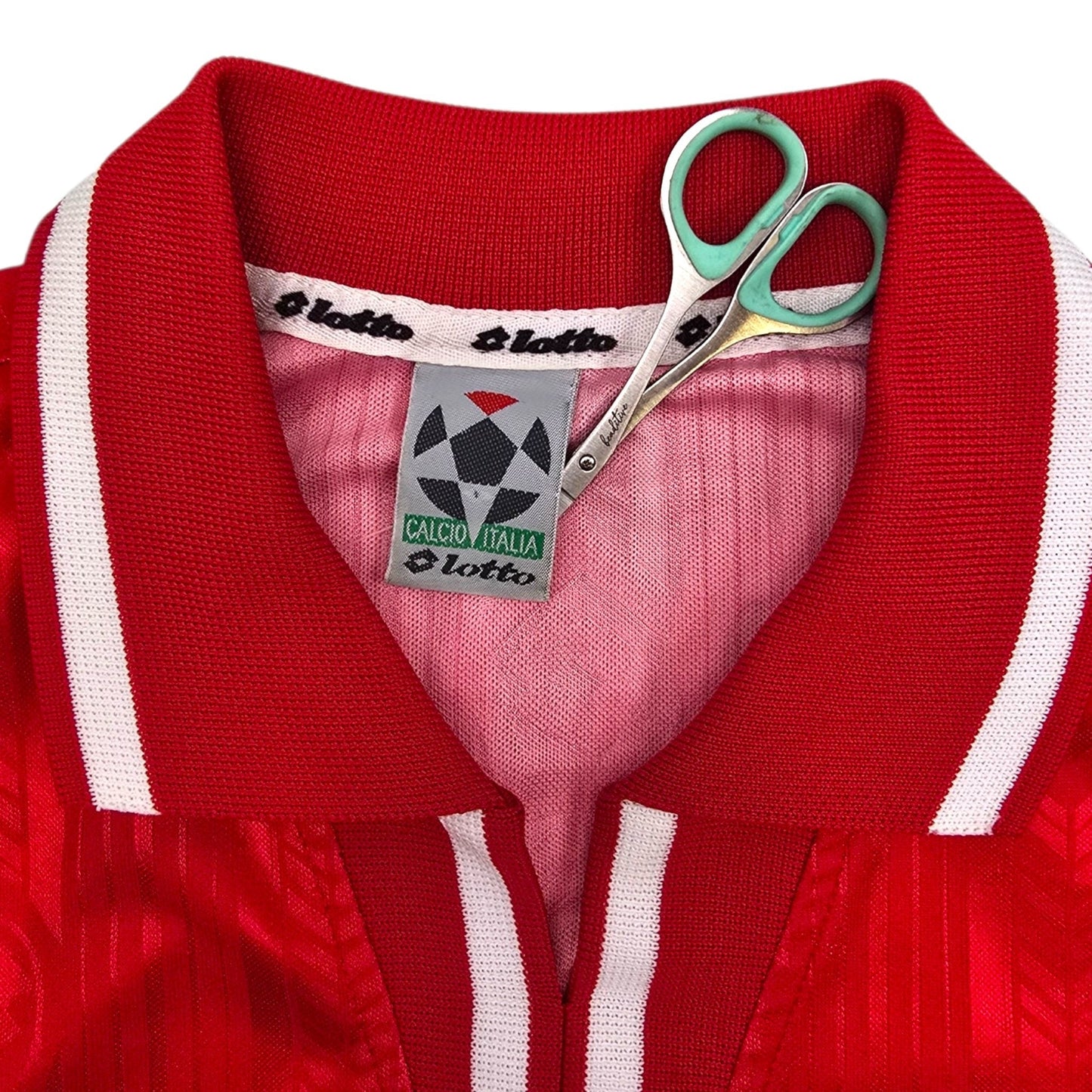1998/99 Piacenza Home Football Shirt (M) Lotto #10 Stroppa