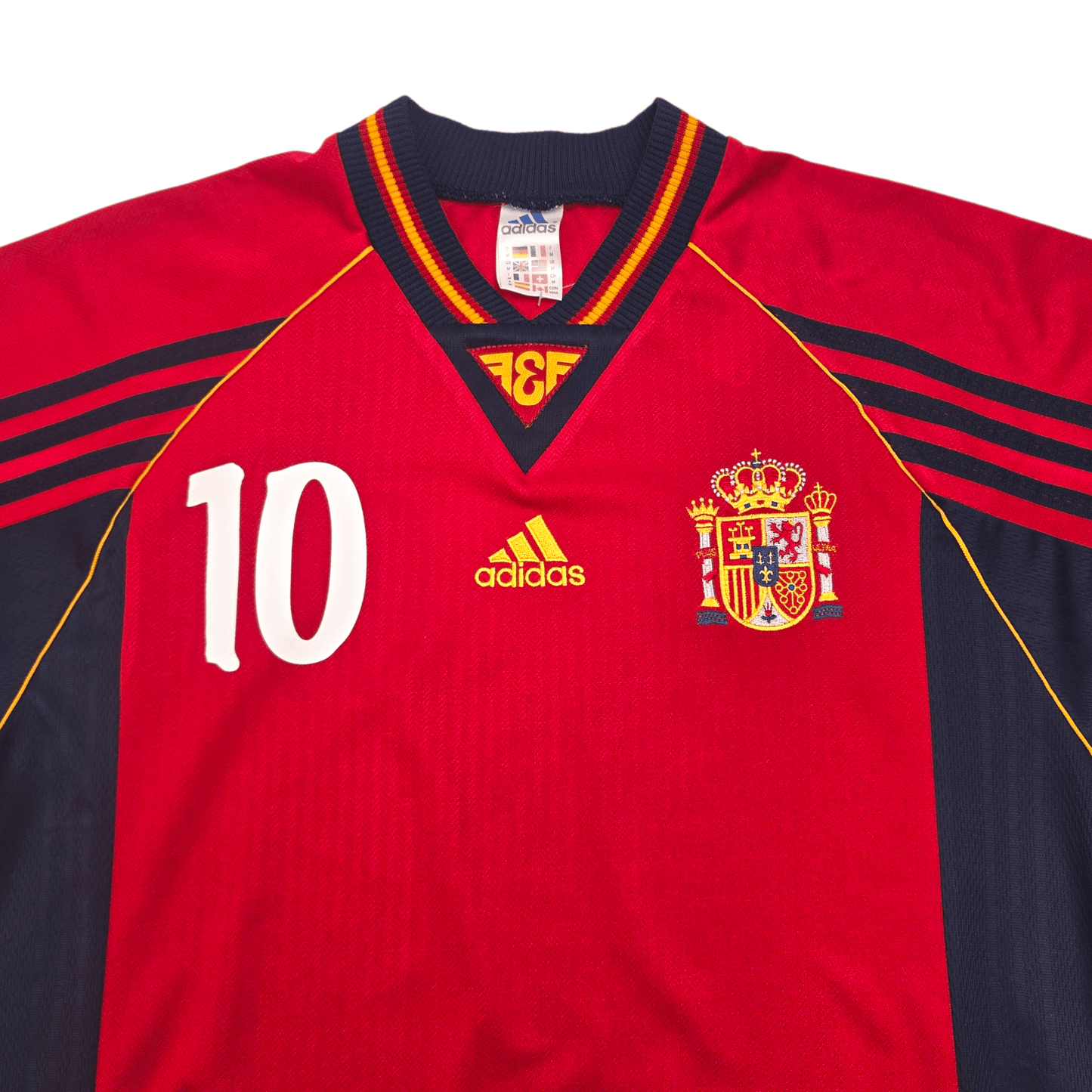 1998/99 Spain Home Football Shirt (M) Adidas #10 Raul